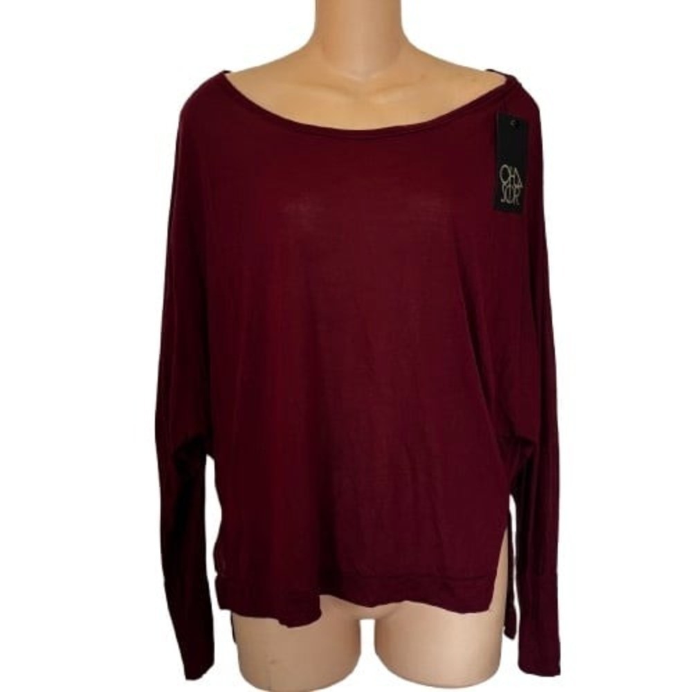 CHASER Women's Shirt‎ Medium NWT Long Sleeve High Low